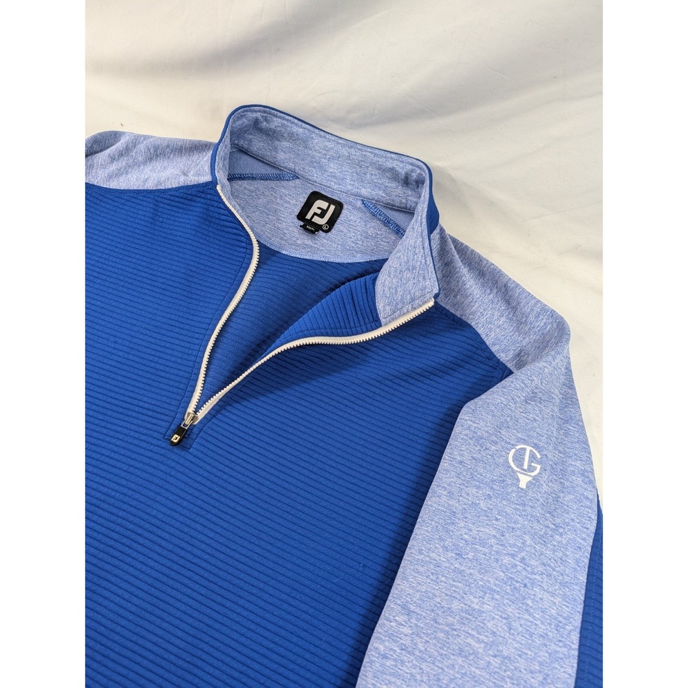 Footjoy Pullover Quarter Zip Blue Golf Performance Large The Greens Golf Course